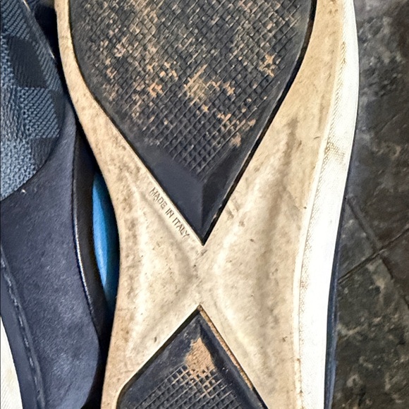 Louis Vuitton Navy Checkered Sneakers - Picture 4 of 7